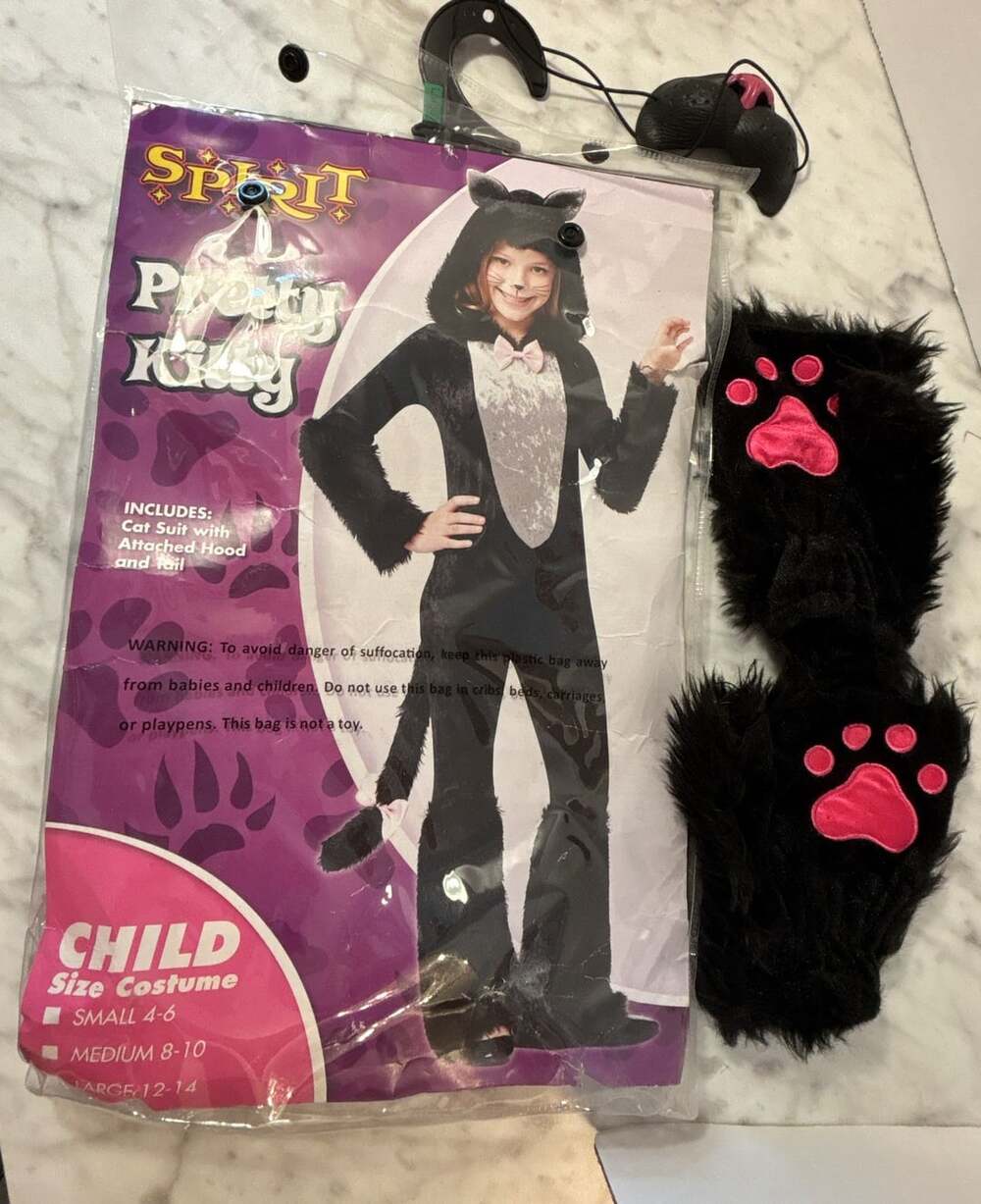 Spirit Pretty Kitty Costume Medium 8-10